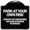 Signmission Company Not Responsible for Loss or Damage to Vehicles Heavy-Gauge Alum, 18" x 18", BW-1818-24243 A-DES-BW-1818-24243 - alternate 1